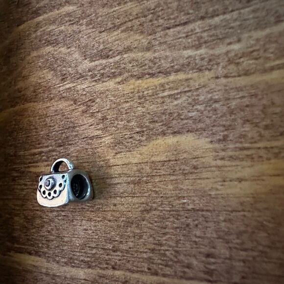 Pandora Handbag Satchel Purse Charm 925S with CZ Crystal Accent Retired - Picture 9 of 13